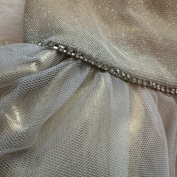 PINK & VIOLET Girls Glitter Knit Gold Ombré Dress sz 3 - Picture 5 of 8